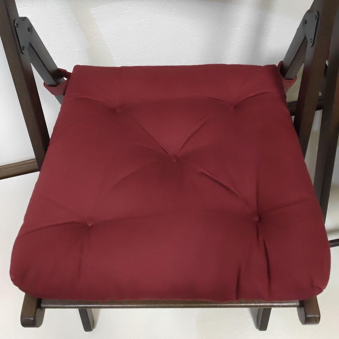 クッション付き　2脚　IKEA　TERJE　FRÖSVI　木製折りたたみチェア