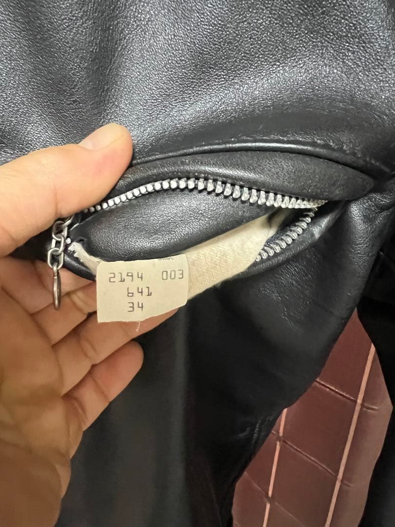 h*9様 最出品Schott 641 ライダース シングル ショット　34