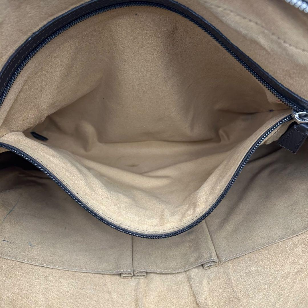 美品 dunhill 2way ビジネスバッグ シボ革 ダークブラウン