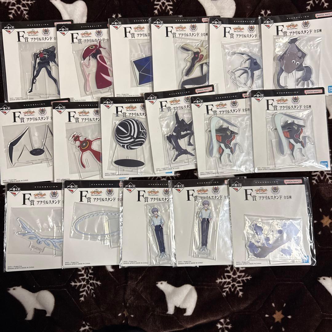 t*o様 一番くじ 新世紀エヴァンゲリオン アクリルスタンドF賞フルコンプ15種
