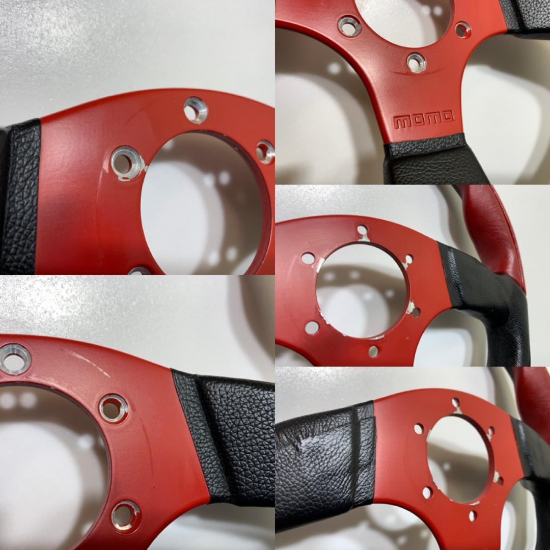 モモ MOMO コマンド2 レッドスポーク 35パイ 廃盤モデル 希少 リング付