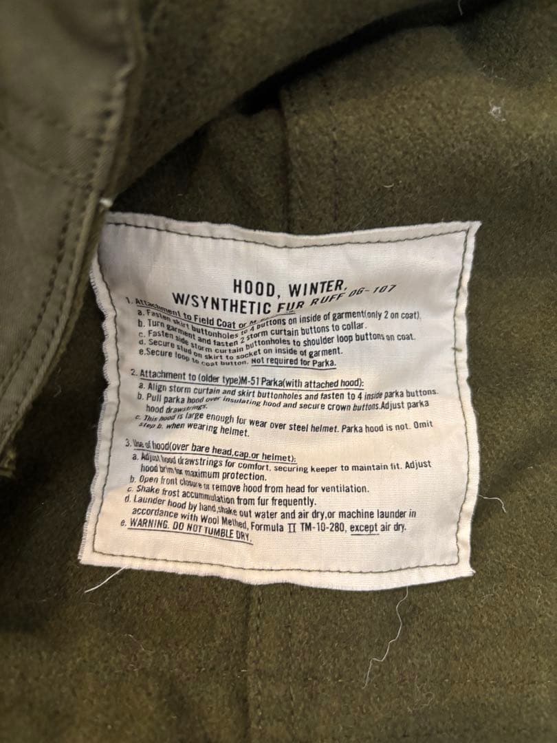 WAIPER.inc M65 フィッシュテールパーカー フードのみ wp1004