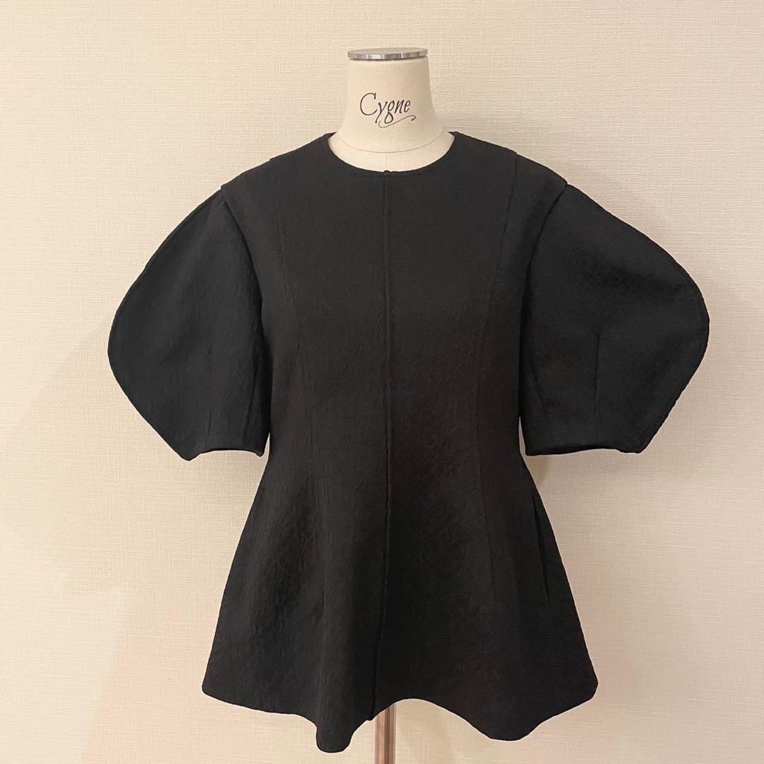 新品☆Cygne シーニュ cecile ジャガード トップス ブラック