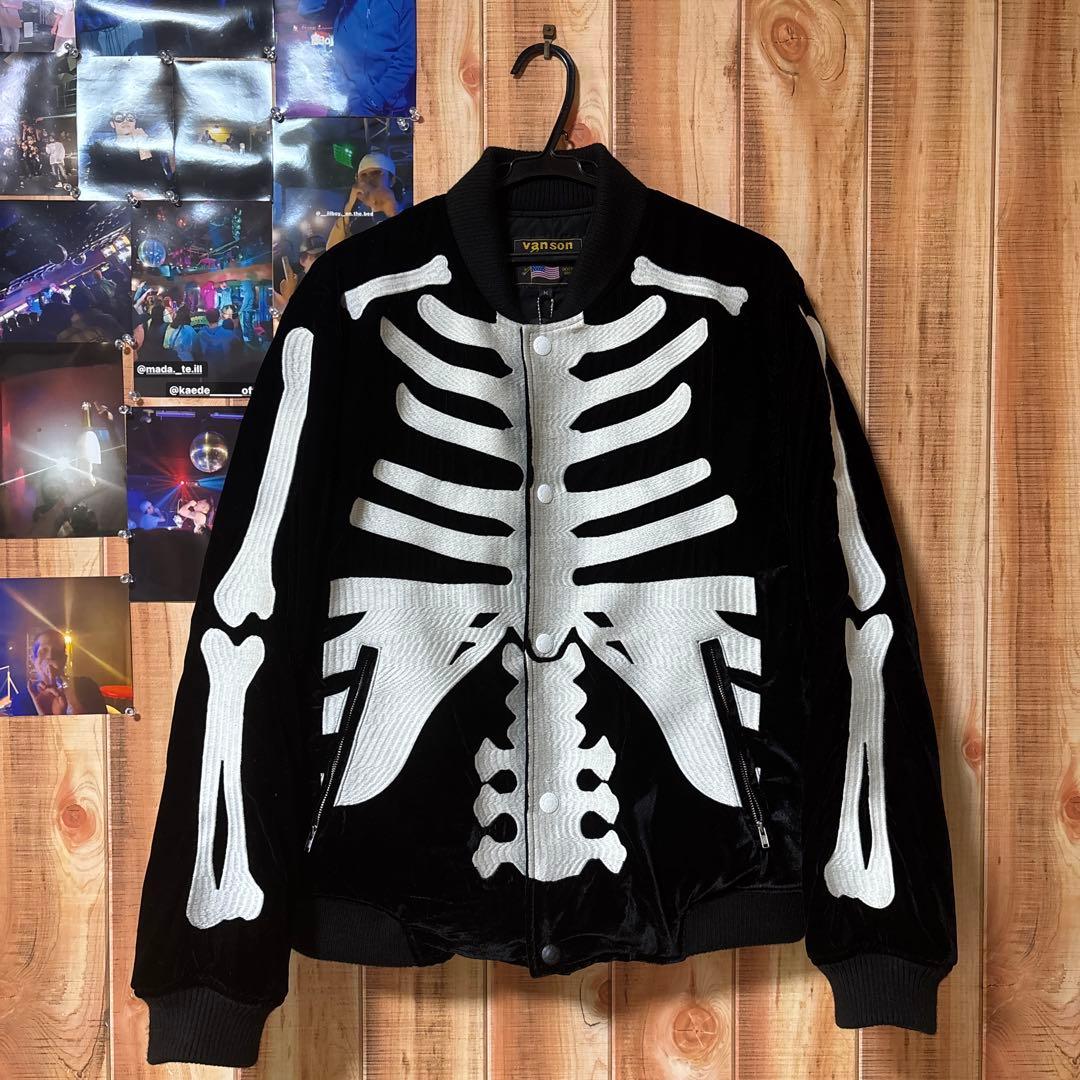 良品　vanson 50周年限定 スケルトンプリントジャケット M