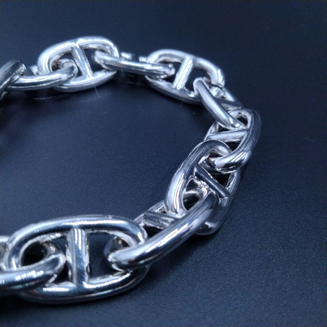 シルバー 925 シェーヌダンクル ブレスレット メンズ アンカー チェーン 銀