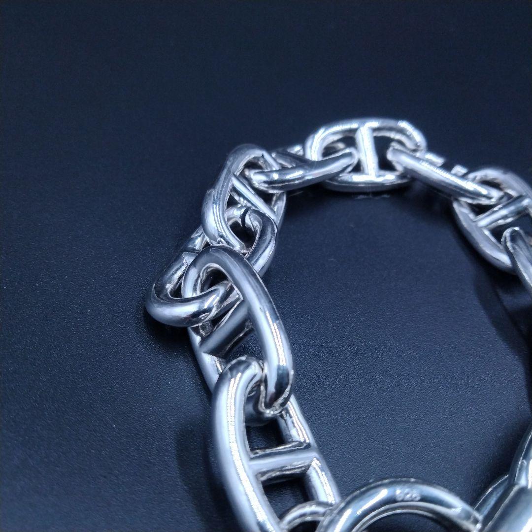 シルバー 925 シェーヌダンクル ブレスレット メンズ アンカー チェーン 銀