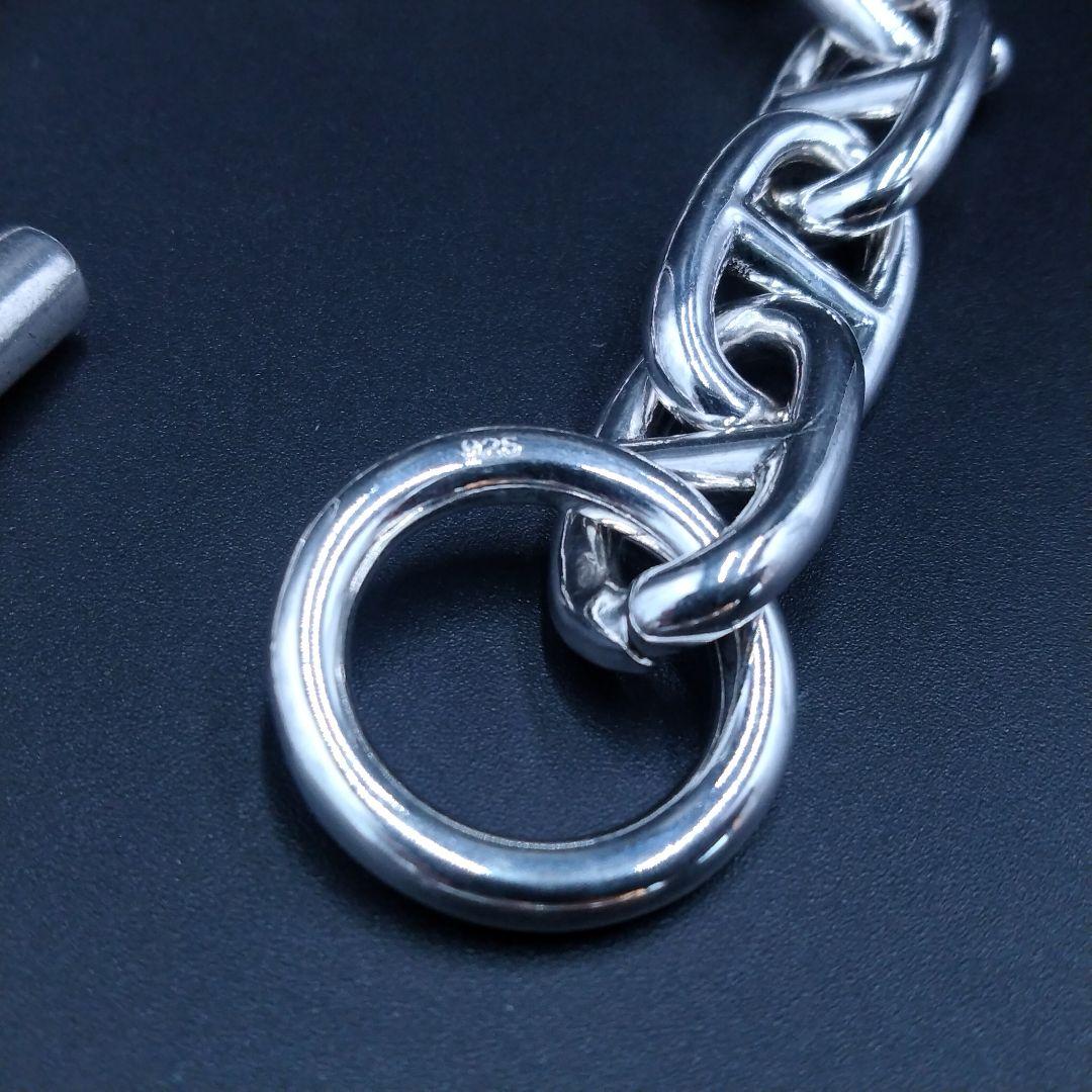 シルバー 925 シェーヌダンクル ブレスレット メンズ アンカー チェーン 銀