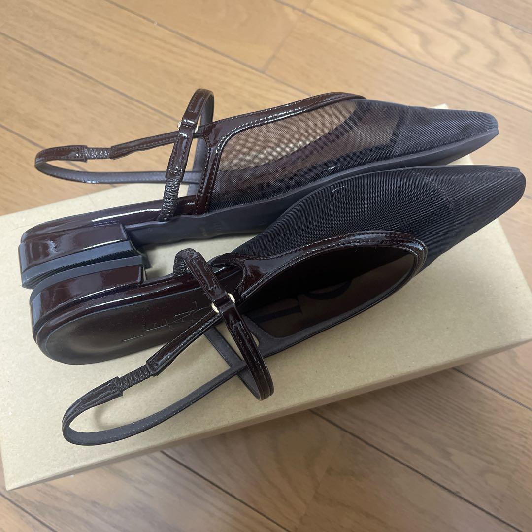 LE TALON シアーストラップスリングバック ブラウン 23
