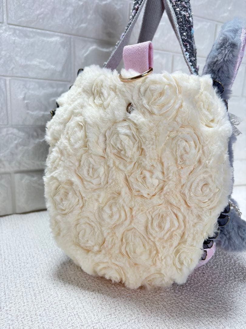 黒*こ様 コヤンイサムチョン　ハンドメイド　ファーバッグ　ギムくん　グレーうさぎ