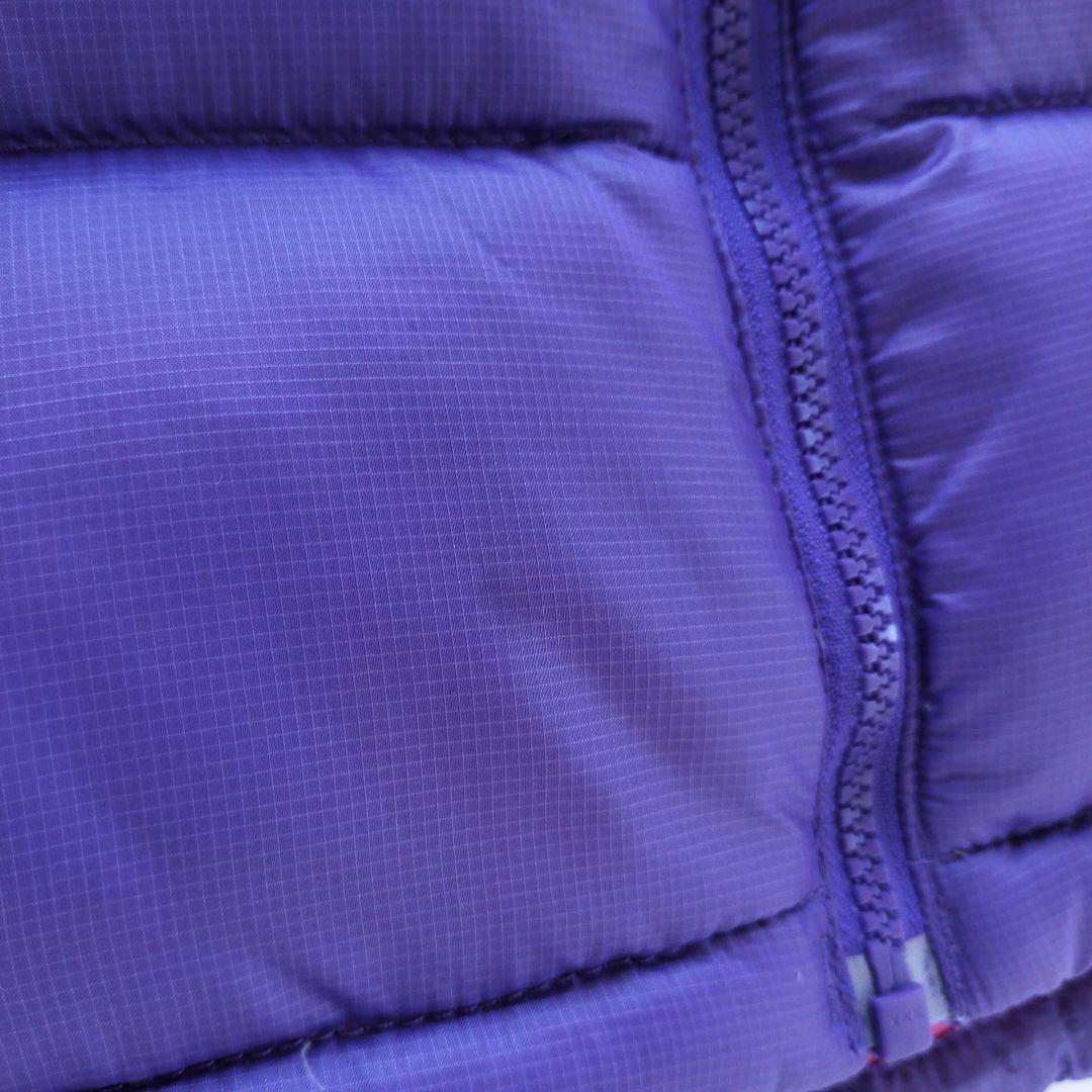 ノースフェイス ヌプシ ダウンベスト 700フィル パープル イエロー【Ｍ】