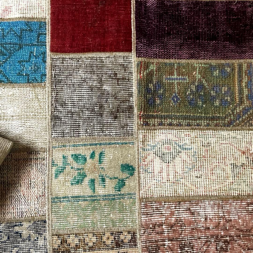 62×119 あると便利なパッチワークラグ　トルコヴィンテージラグ