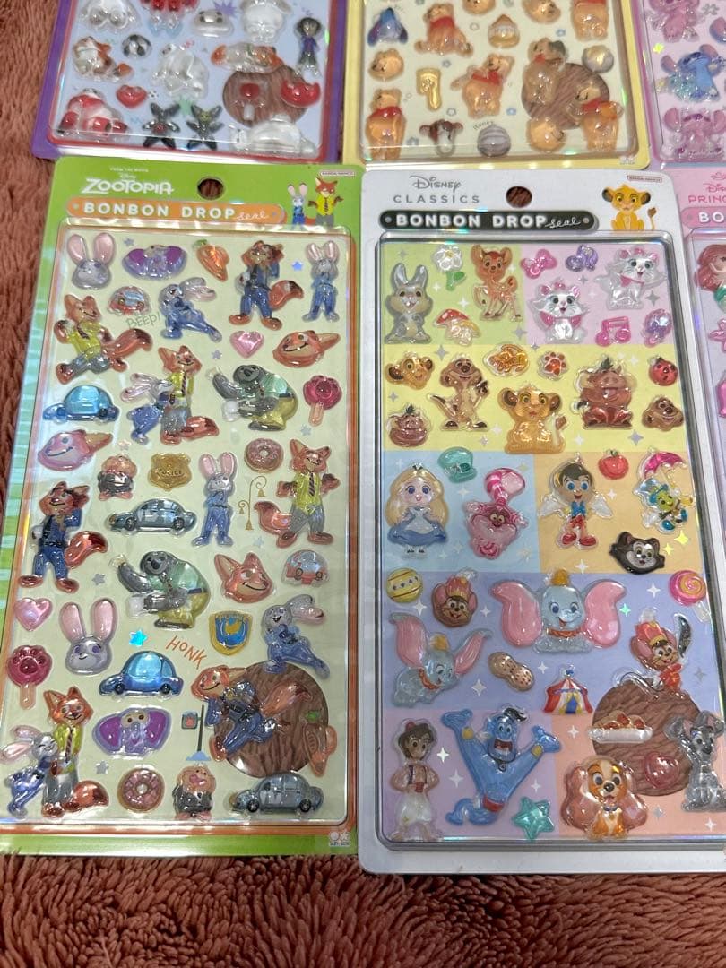 正規品 ディズニー 第二弾 大 ボンボンドロップシール コンプ 8枚セット最安値