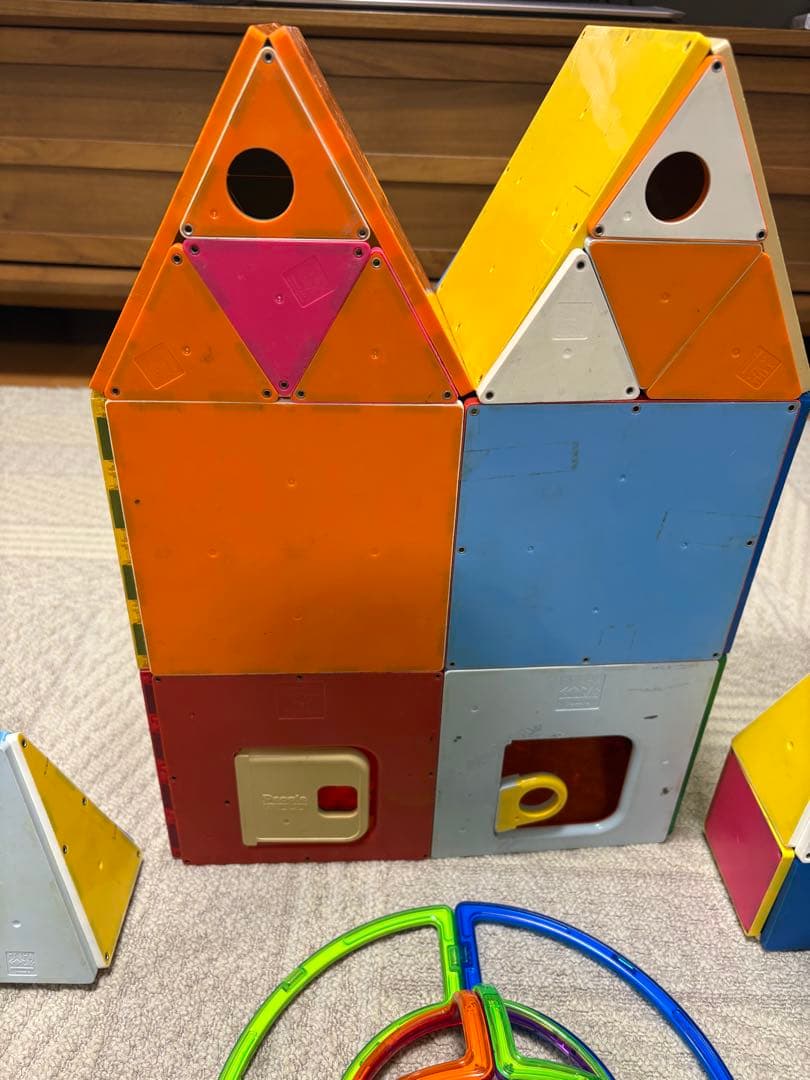 知育玩具 マグフォーマー　ピタゴラス　マグウィズダム　マグナタイル312ピース
