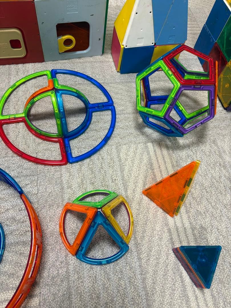 知育玩具 マグフォーマー　ピタゴラス　マグウィズダム　マグナタイル312ピース