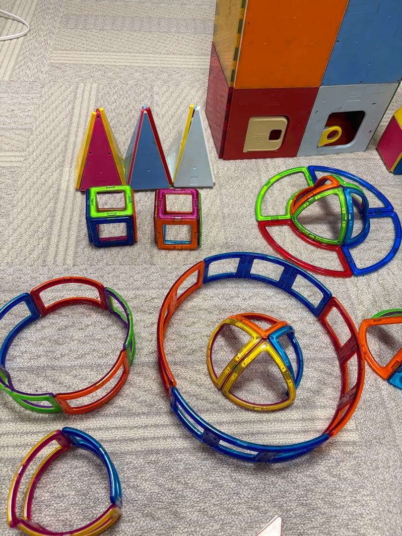 知育玩具 マグフォーマー　ピタゴラス　マグウィズダム　マグナタイル312ピース