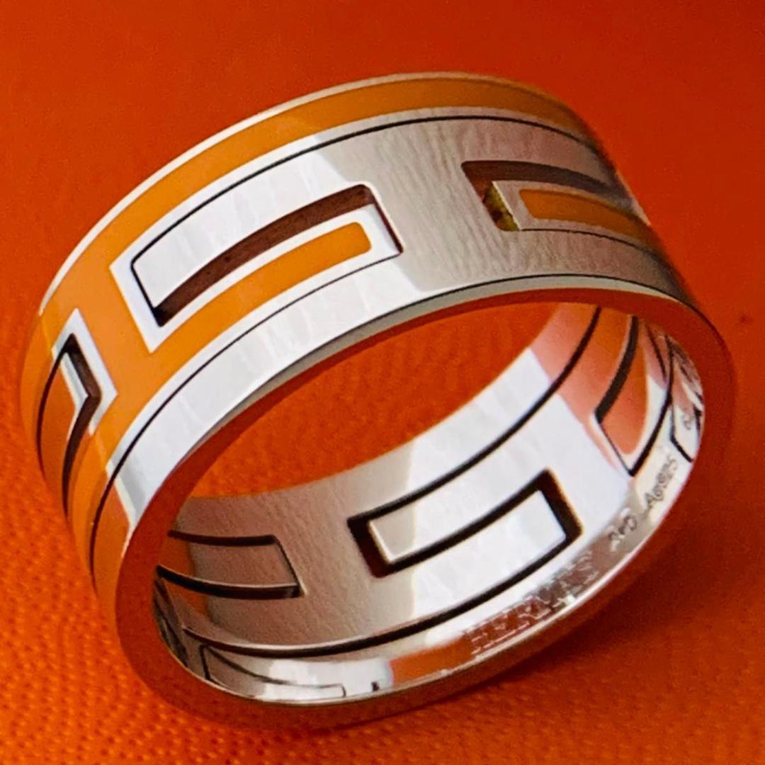 極美品 62 21号相当 大きいサイズ エルメス ムーヴアッシュ オレンジ