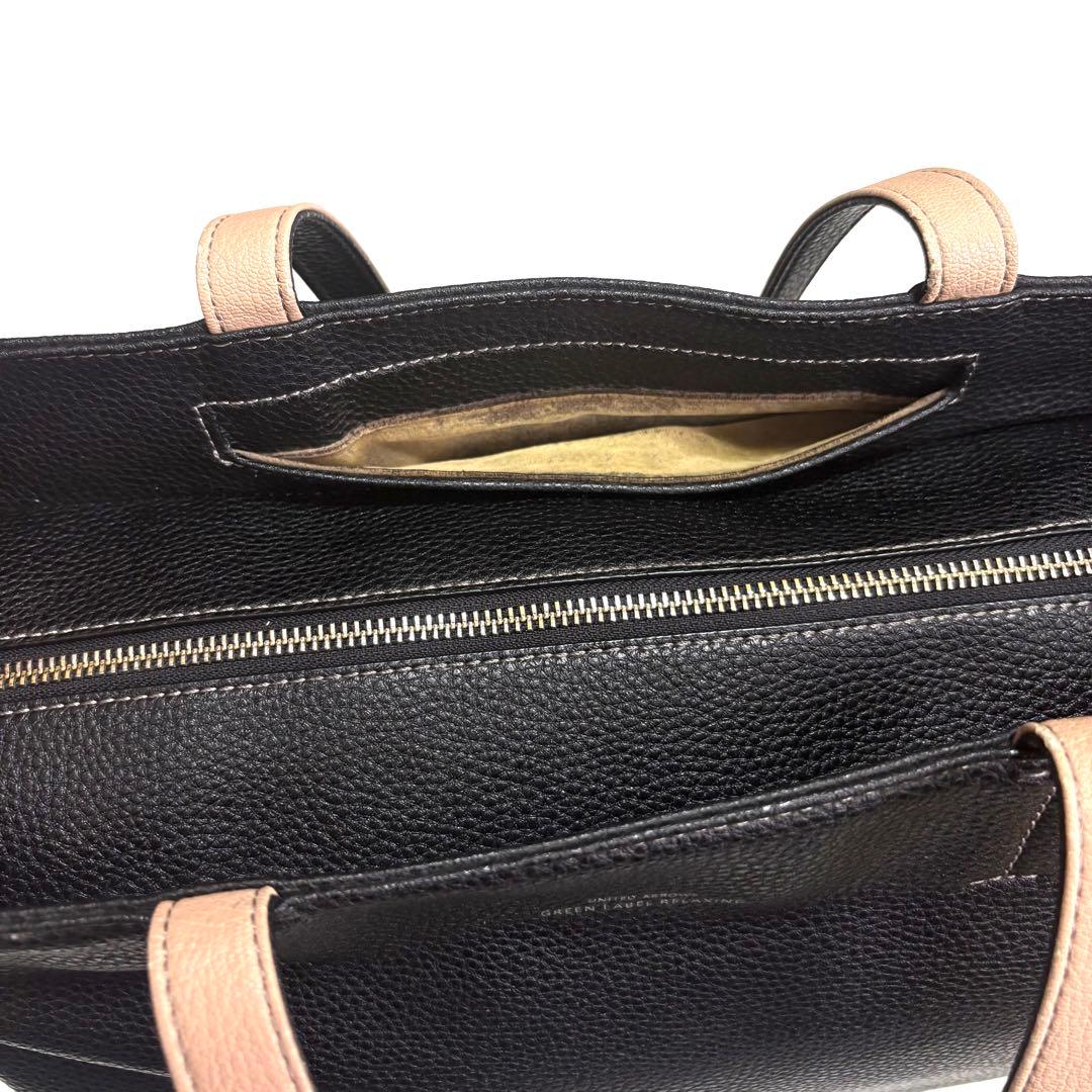 ユナイテッドアローズ グリーンレーベル トートバッグ A4 大容量 黒