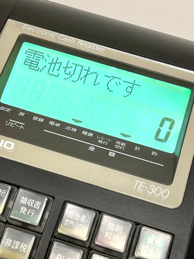 動作確認済み　CASIO カシオ　レジスタ　TE-300