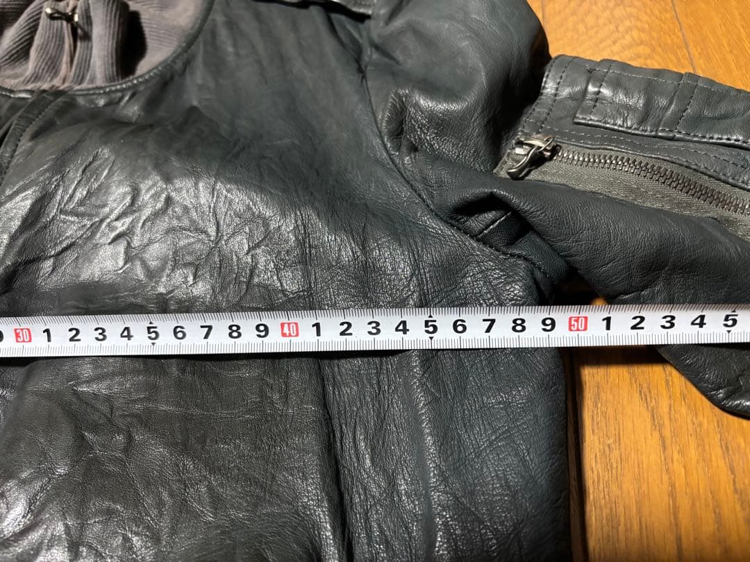 アタッチメント黒レザーシングルライダースジャケット