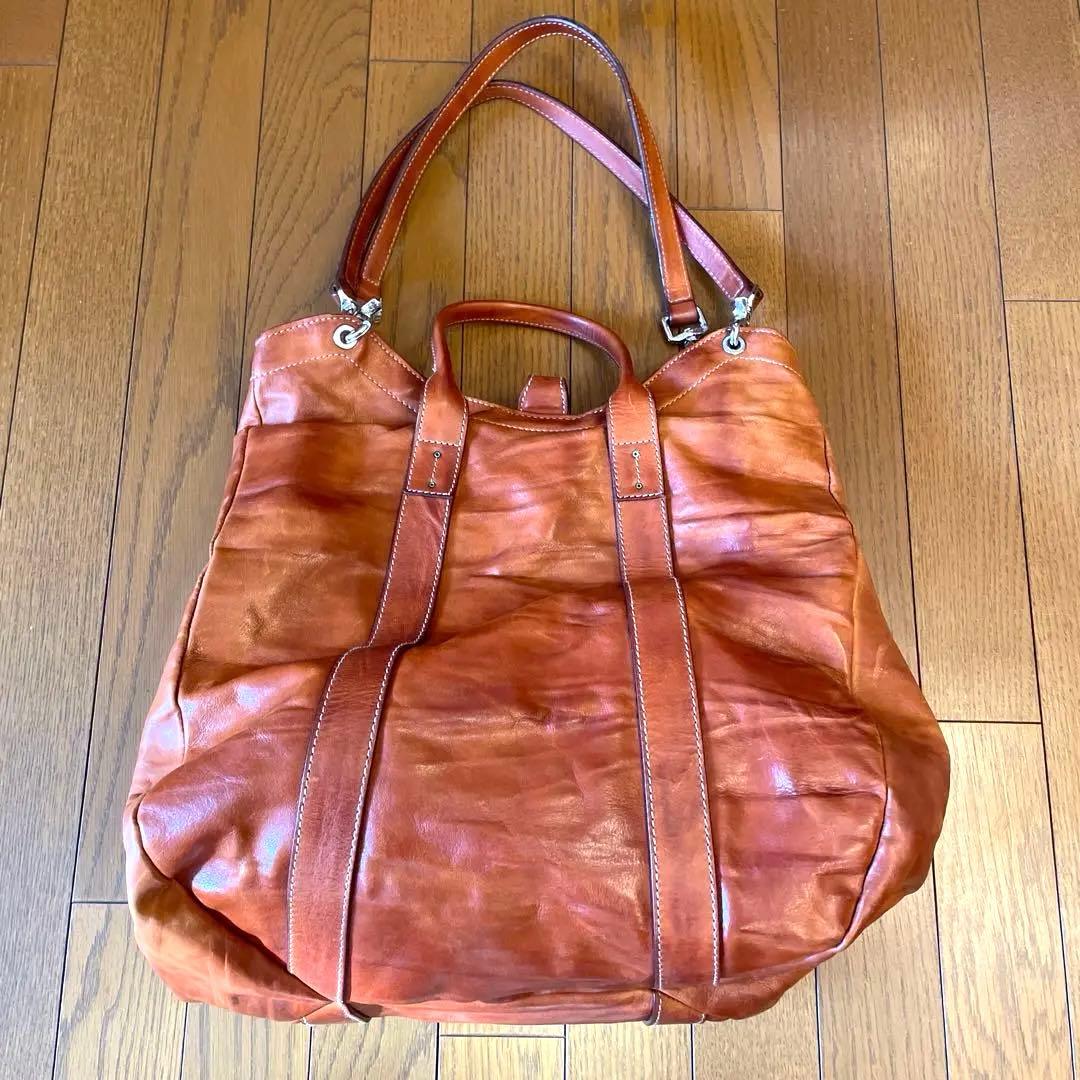 Daniel&Bobの定番クロドーロ　ブラウントートバッグ　美品レザー(鏡面)