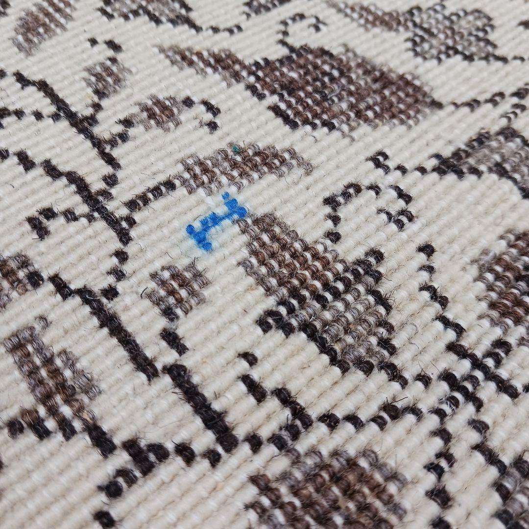 Y3188-2 トルコ カイセリ絨毯 ウール×コットン 手織り マット