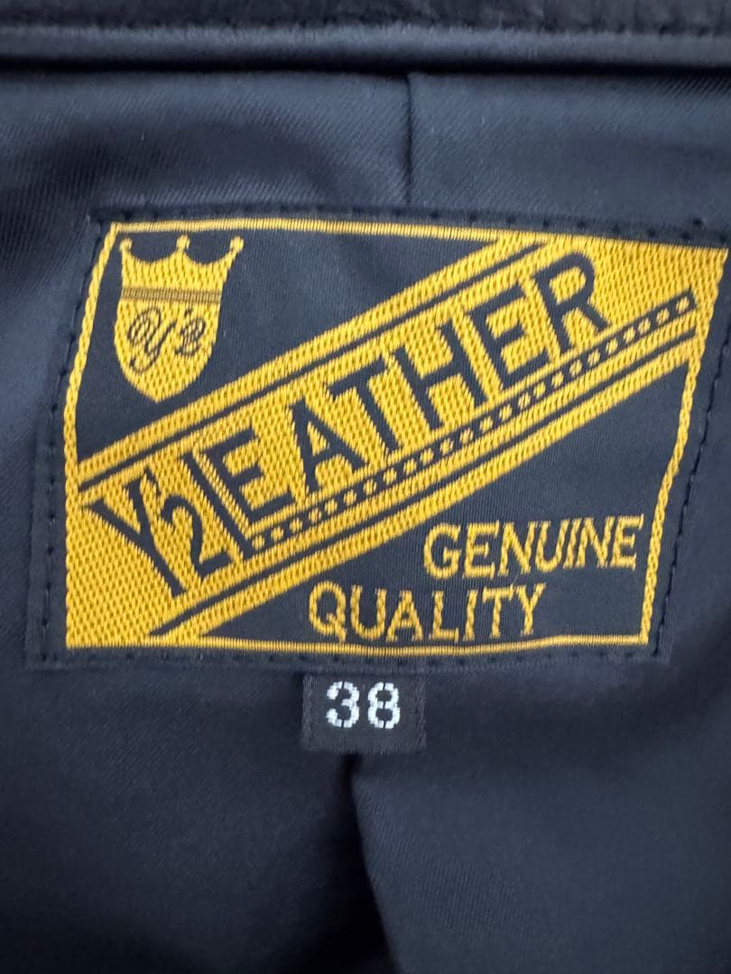 Y2LEATHER ワイツーレザーシングルライダースジャケット 黒38