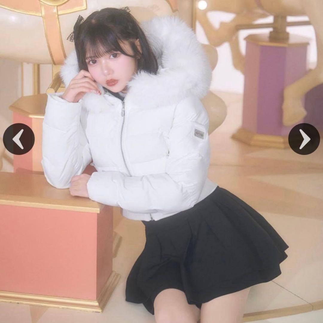 ミシェルマカロン ファーフードショートダウン