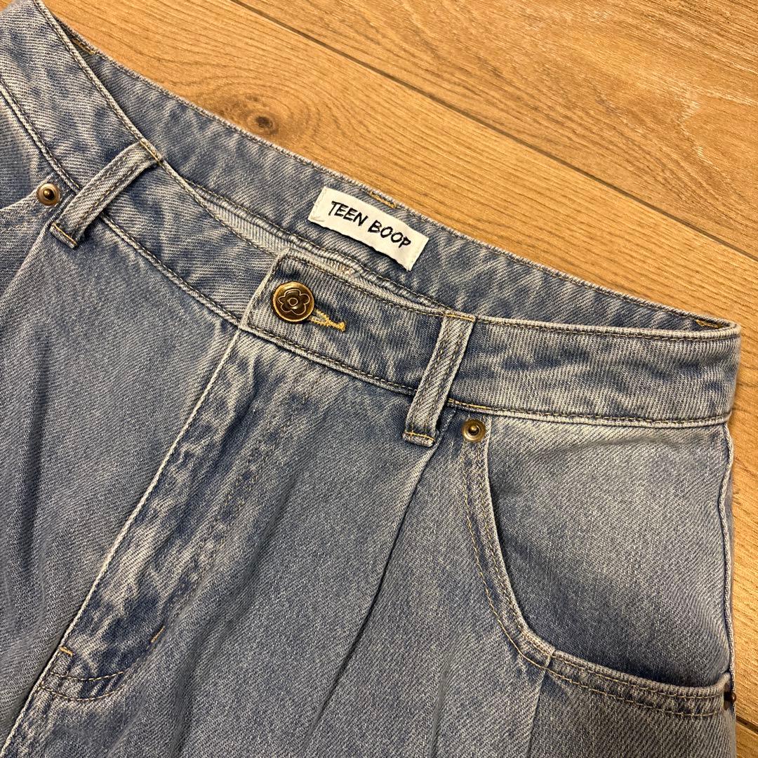 【2/8までの価格です】TEEN BOOP ダブルタックボーイズデニム/ブルー