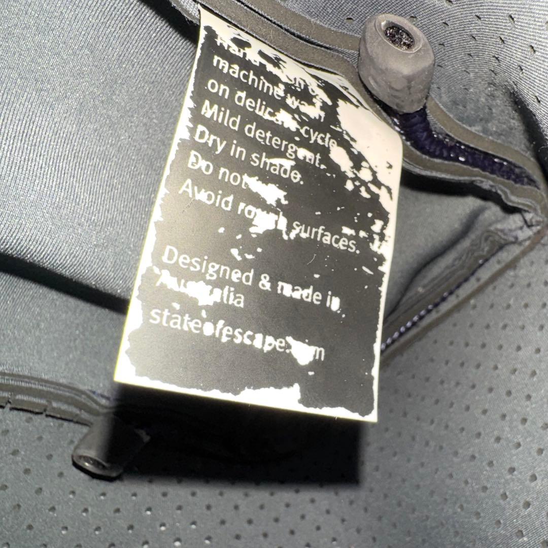 美品 ステイトオブエスケープ サテライトシティ トートバッグ ネイビー