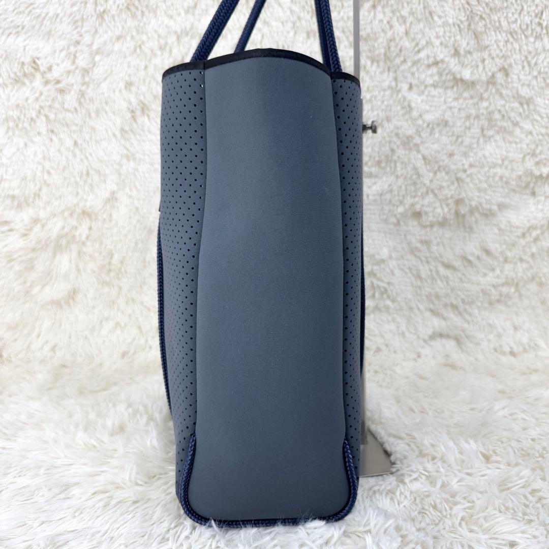 美品 ステイトオブエスケープ サテライトシティ トートバッグ ネイビー