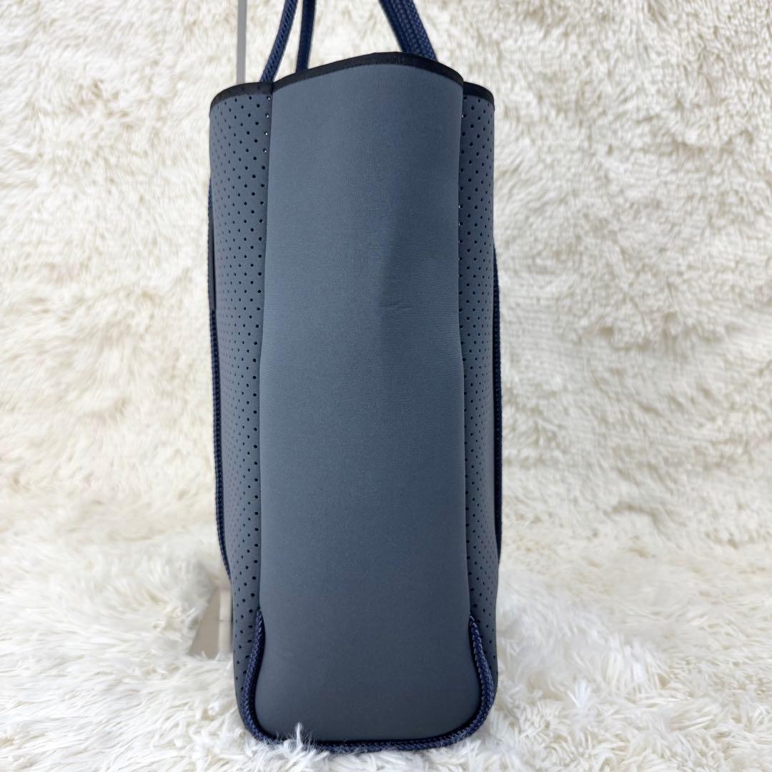 美品 ステイトオブエスケープ サテライトシティ トートバッグ ネイビー