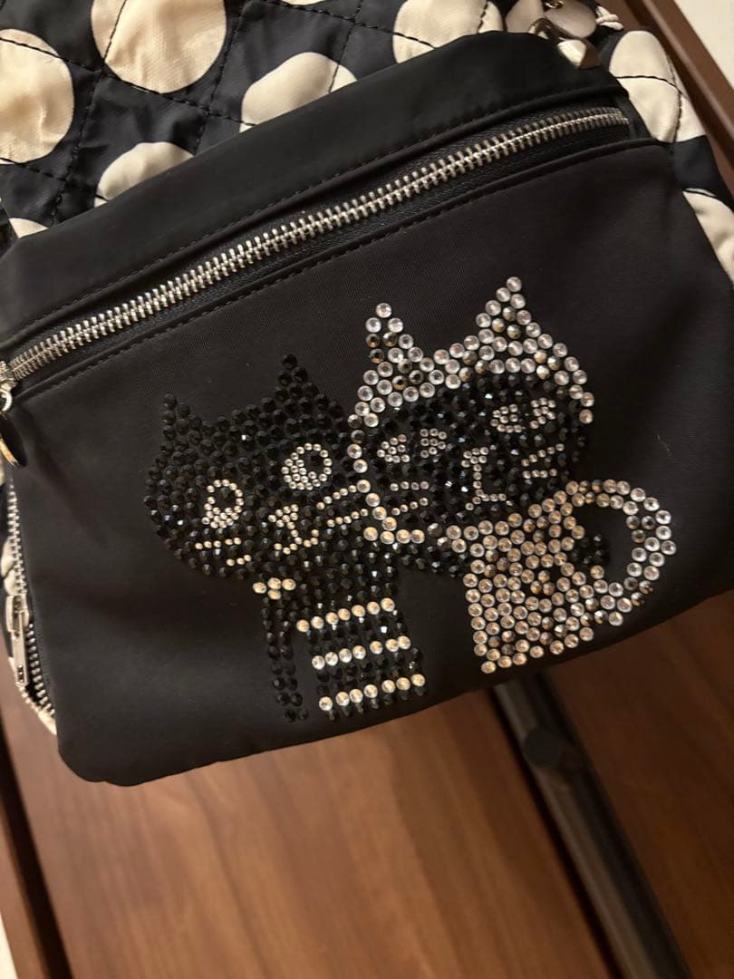 Pebbly ペブリー　Me&Yo リュック　ラインストーン　刺繍　ドット柄