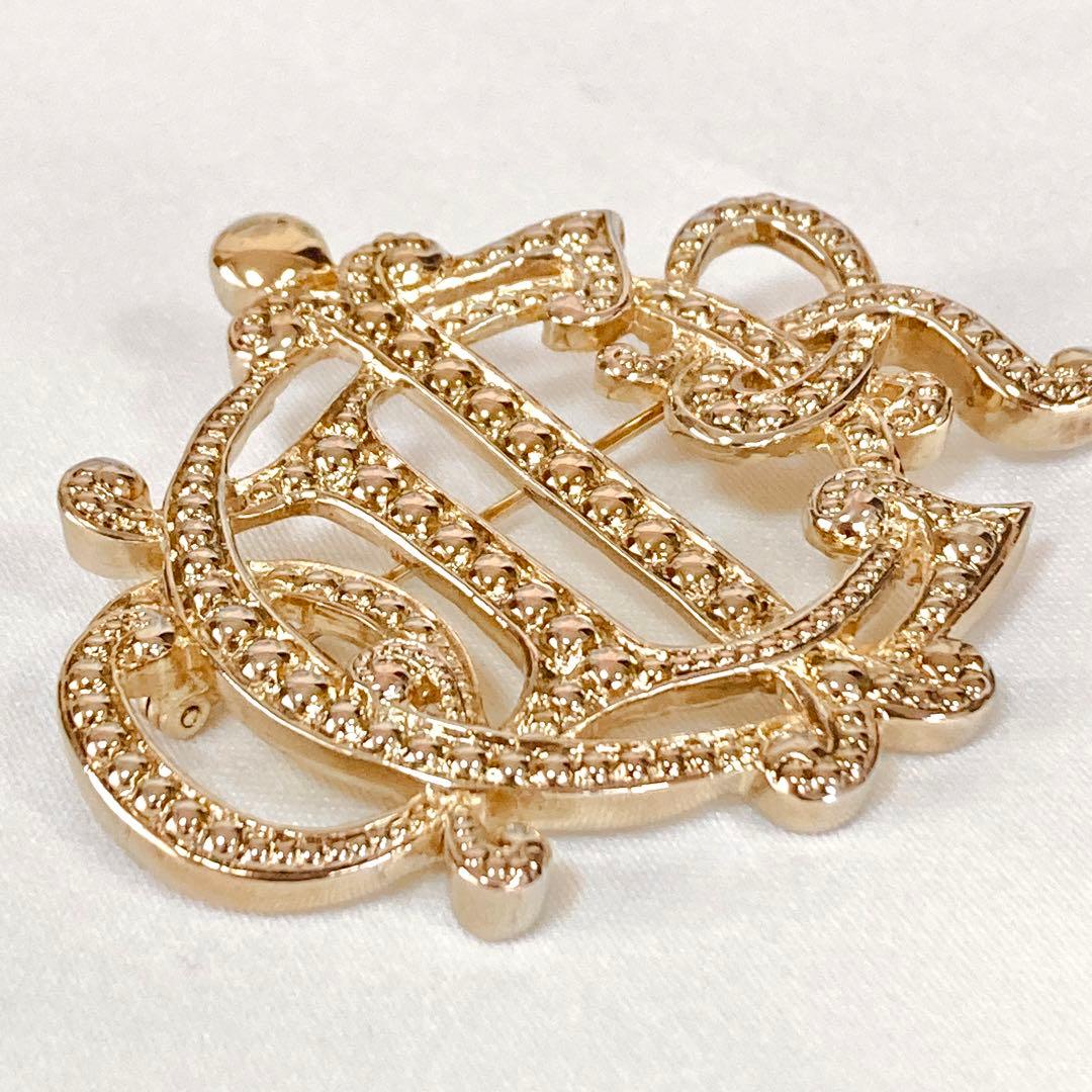 希少！美品 ディオール ブローチ 旧エンブレム ヴィンテージ ゴールド 大きい