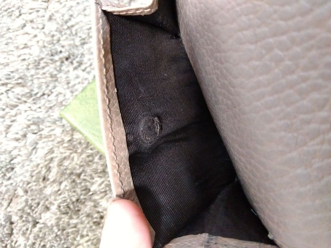 GUCCI ミ二財布 レザー 三つ折り財布 GGマーモント