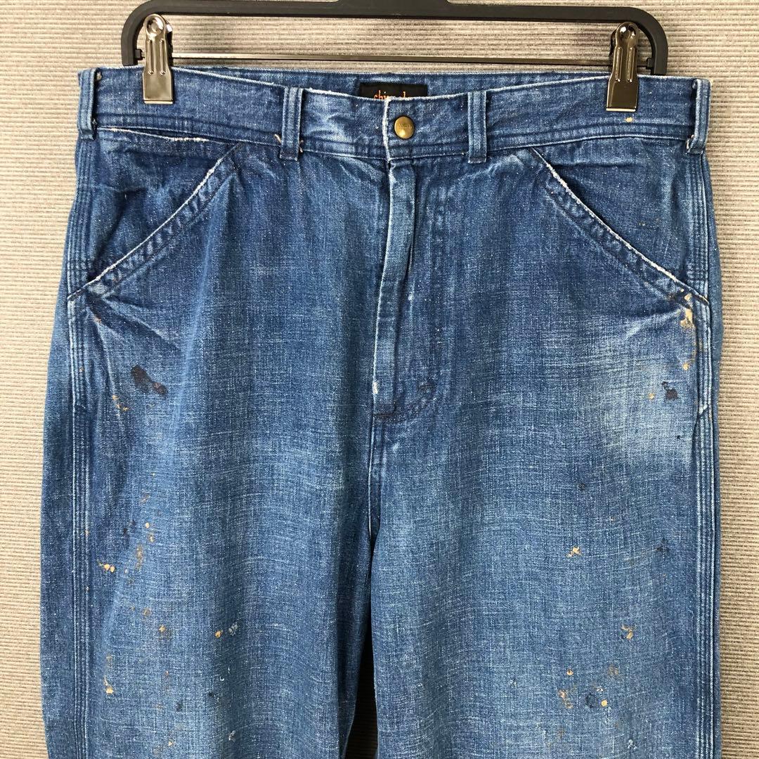 chimala ペンキ加工 ペインターデニムパンツ 30 ブルー