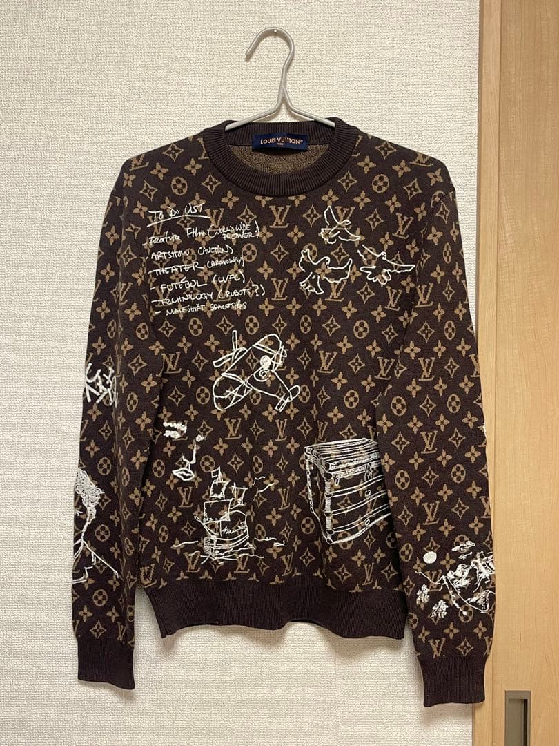 【⭐︎値下げ中】ルイヴィトン 刺繍 モノグラム クルーネック ニット 美品