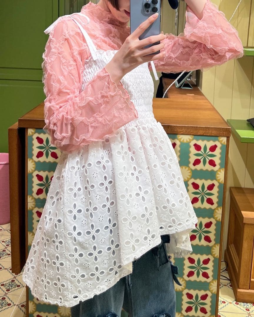 poppy あさぎーにょ コットンレースボリュームキャミ