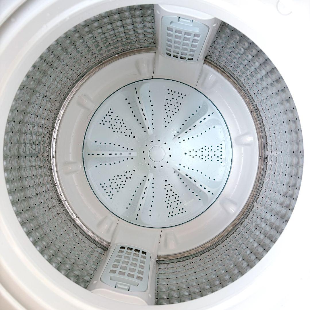 配送設置無料！純正AQUAピンクカラーシンプル全自動洗濯機！完動超美品！