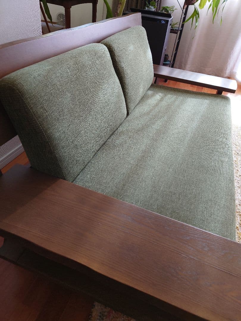 週末限定値下げ　2人掛け ソファ 幅160cm 和モダン 高級 タモ材 フレーム