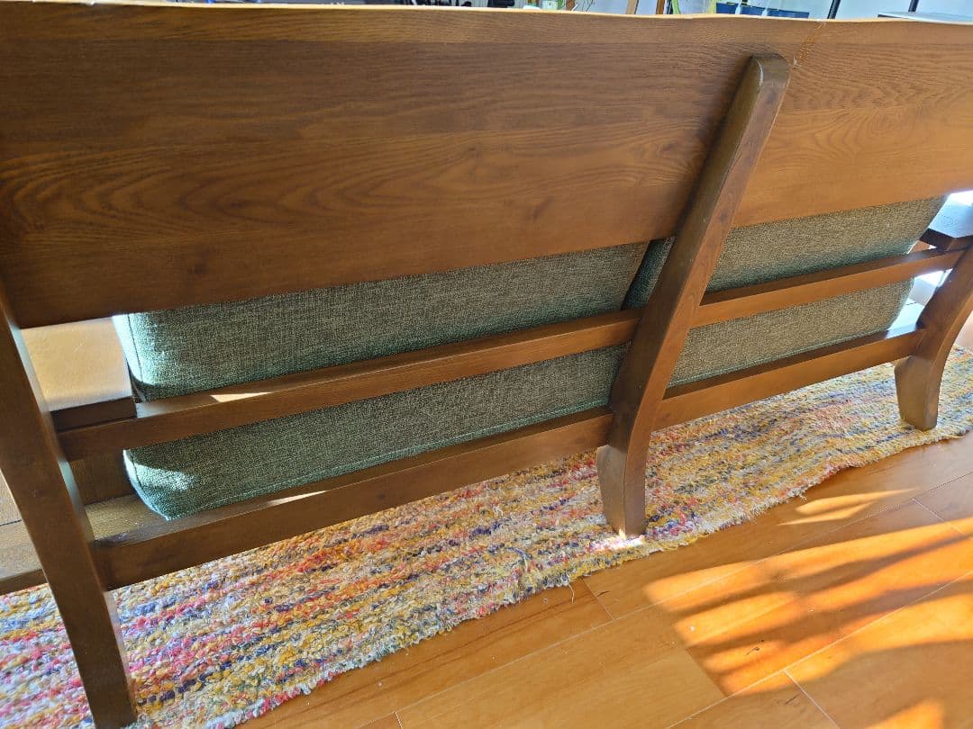 週末限定値下げ　2人掛け ソファ 幅160cm 和モダン 高級 タモ材 フレーム