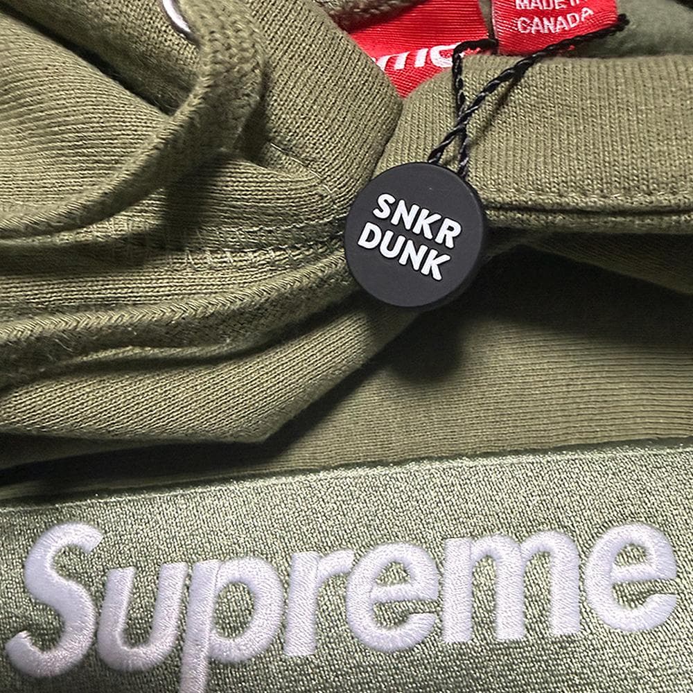 シュプリーム ボックスロゴ フードパーカー オリーブ