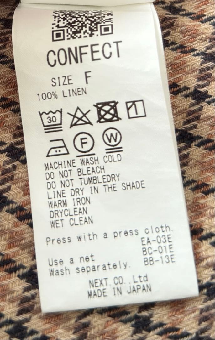 confect コンフェクト シャツ バギーシャツ リネンシャツ チェックシャツ
