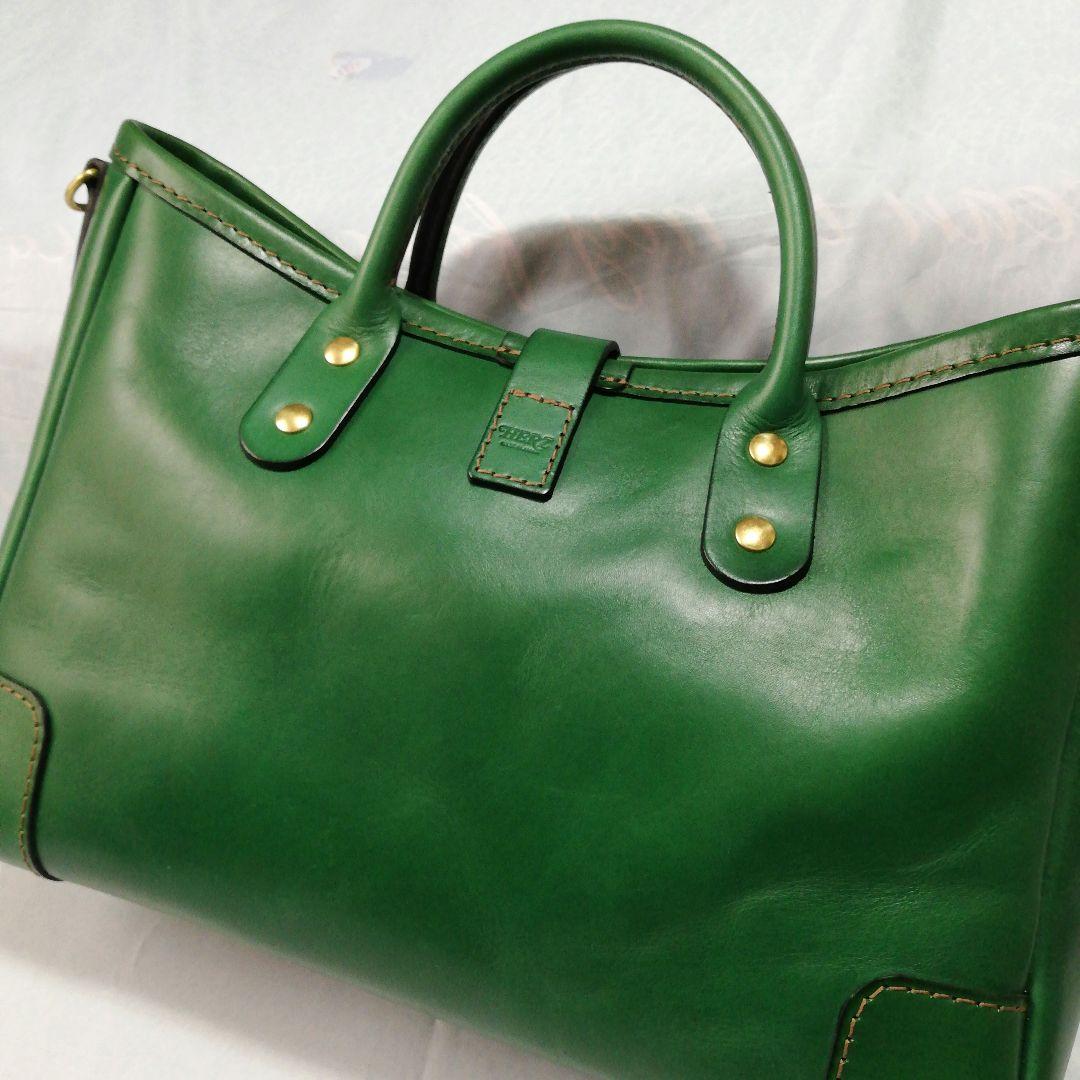 Herz 未使用 ボトルグリーン トートバッグ