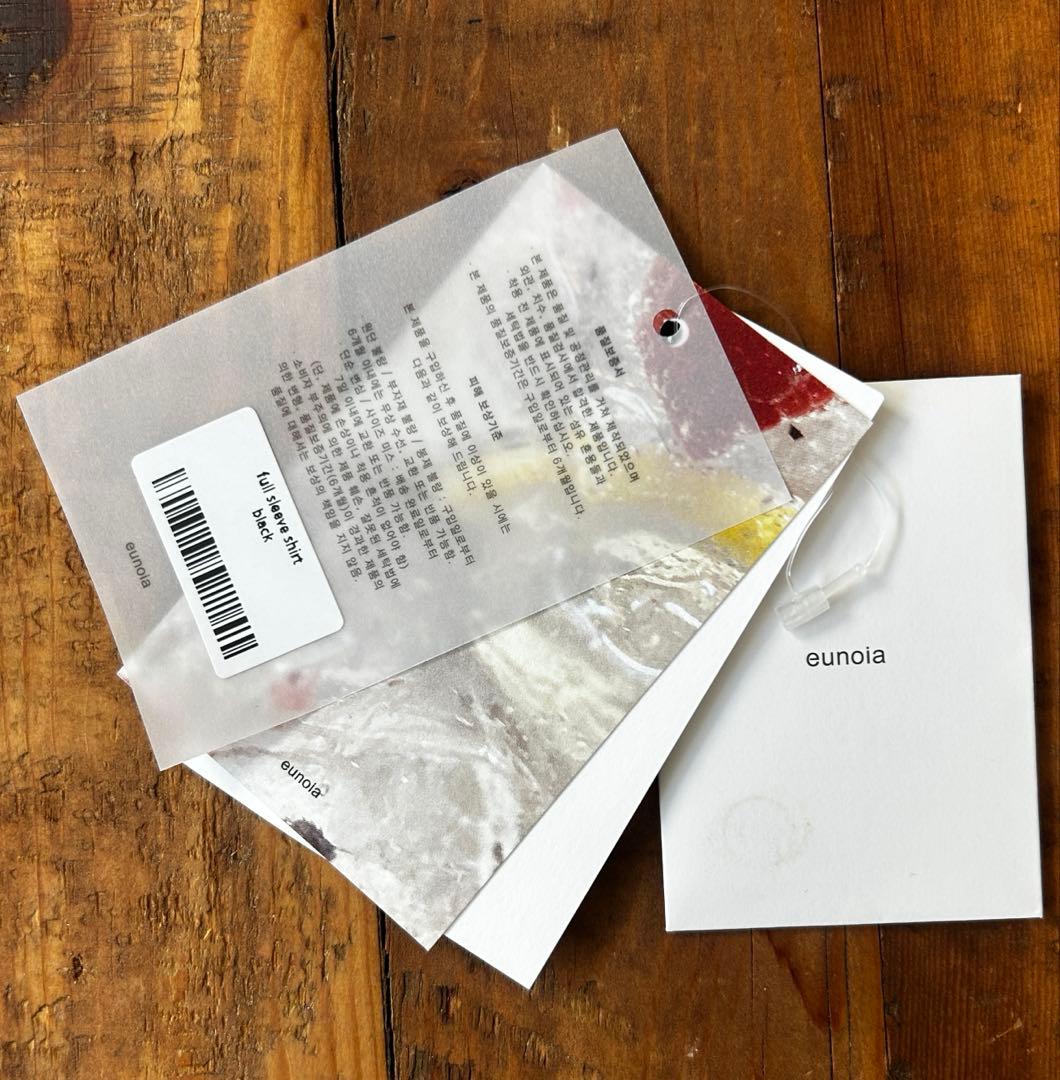 【美品】eunoia ユノイア full sleeve shirt ブラック