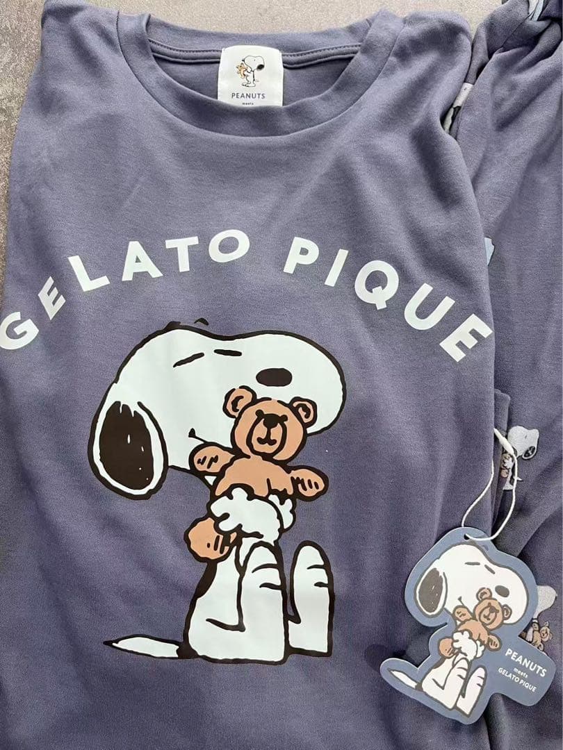 ジェラートピケ PEANUTS スヌーピー ルームウェア 上下セット