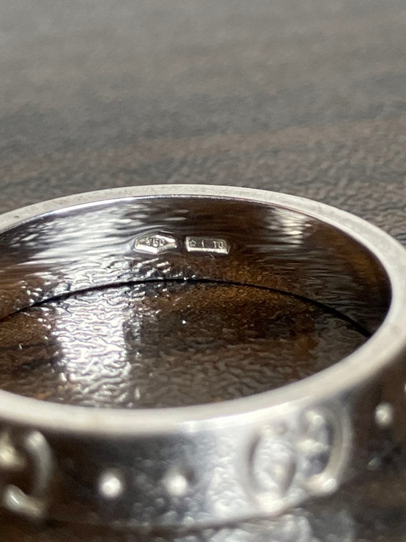 GUCCI グッチ GGリング 750 K18 ホワイトゴールド 約14号