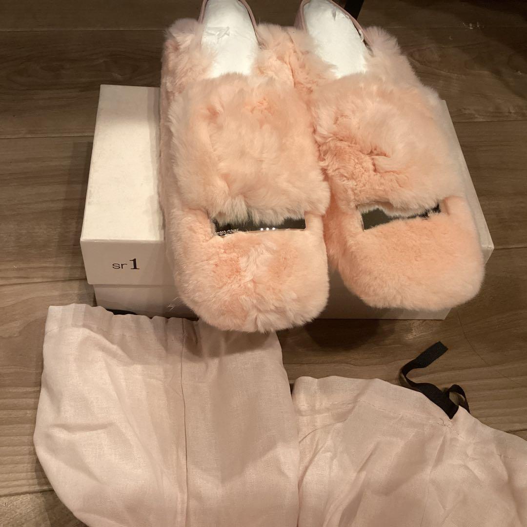 新品未使用セロジオロッシ　Sergio Rossi ファー素材 靴　 38.5