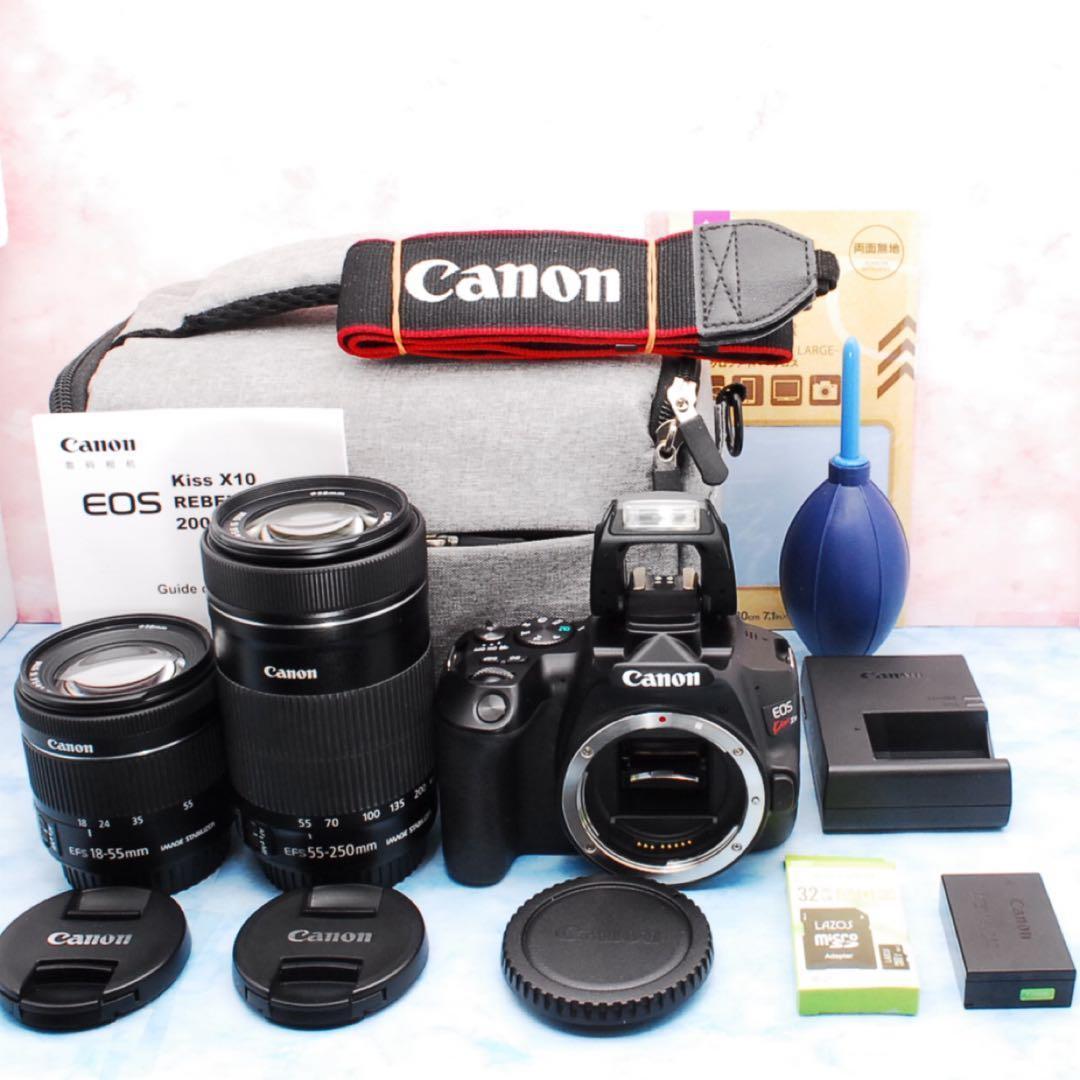 Canon Kiss X10☆STMのWレンズ☆一眼レフカメラ☆スマホ転送！