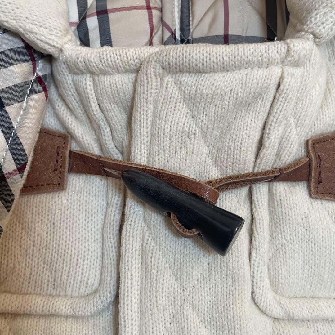 BURBERRYバーバリーダッフルコート ノバチェック フォックスファー