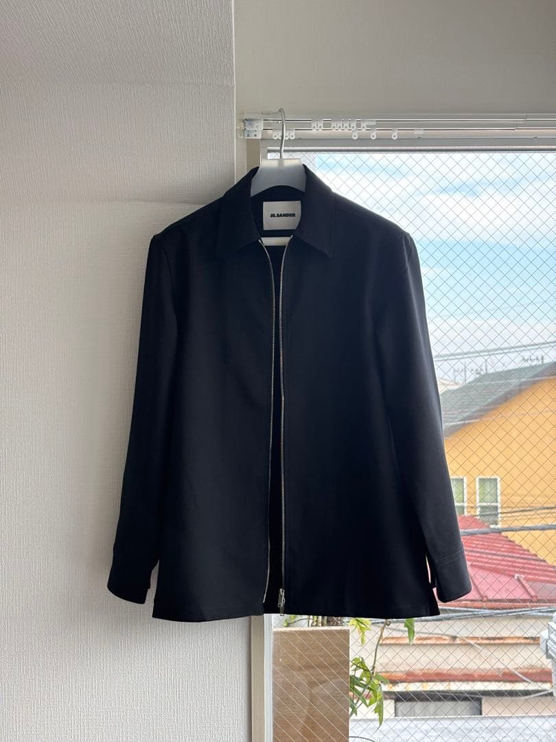 JIL SANDER 24SS ジップアップシャツBLACK 美品